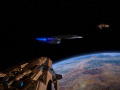 Kaelon-Raumschiffe bedrohen die Enterprise.jpg