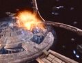 Cardassianisches Schiff rammt Deep Space 9.jpg